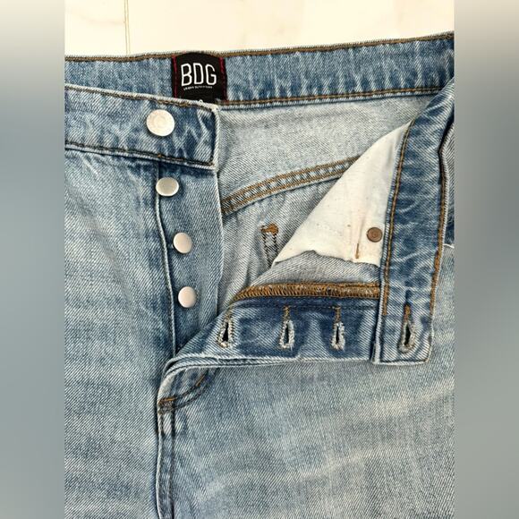 BDG Urban Outfitters Jeans Distress Rip Light High Rise Straight Women Size 29 - Picture 5 of 14